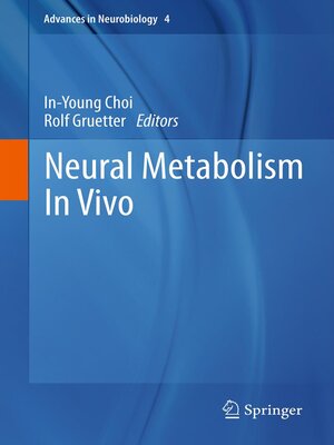 cover image of Neural Metabolism In Vivo